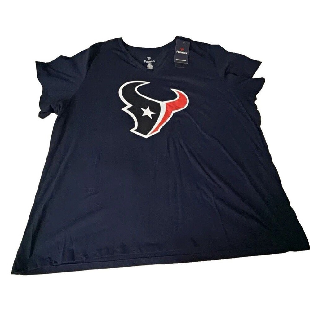 Fanatics Houston Texans 4XL Stefon Diggs #1 Navy V-Neck Short Sleeve NFL Shirt
